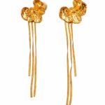 Elegant Gold Tassel Anti-Tarnish Earrings for Women