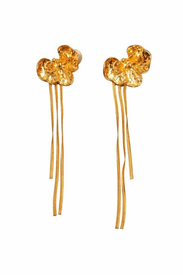 Elegant Gold Tassel Anti-Tarnish Earrings for Women