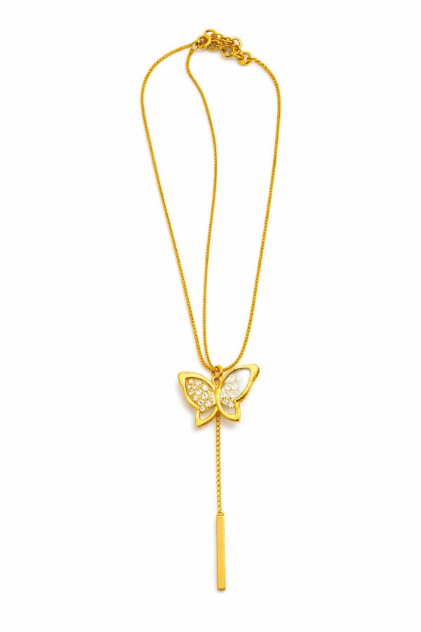 Gold Butterfly Pendant Necklace for Women – Sparkle & Anti-Tarnish