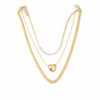 Elegant Women’s Layered Gold Necklace Set
