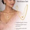 Elegant Women’s Layered Gold Necklace Set