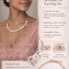 Elegant Woman Rose Gold AD Stone Jewelry Set