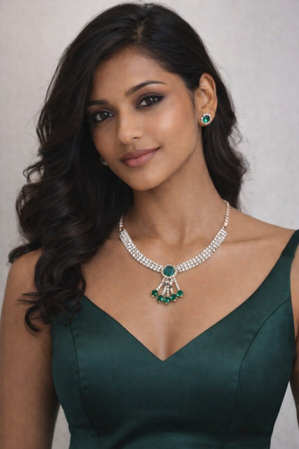 Elegant Necklace and Earring Set for Women – AD Stone