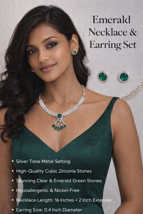 Elegant Necklace and Earring Set for Women – AD Stone