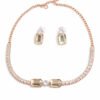 Elegant AD Stone Rose Gold Jewelry Set for Women