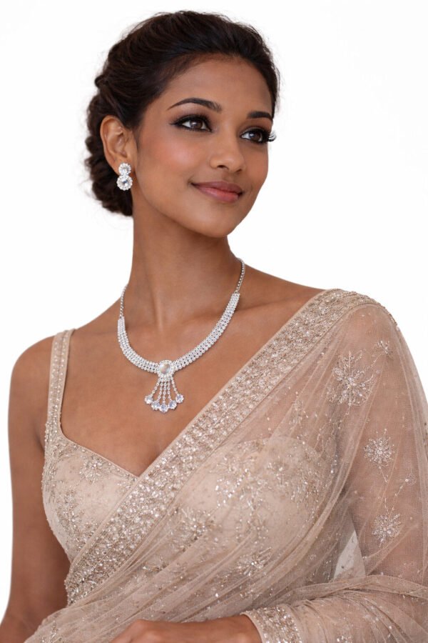 Elegant Silver Jewelry with Cubic Zirconia for Women