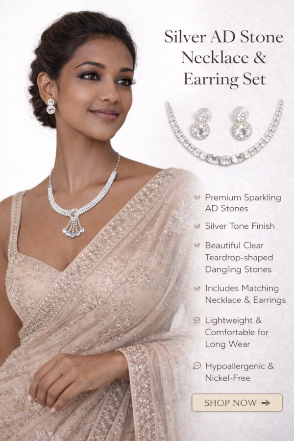 Elegant Silver Jewelry with Cubic Zirconia for Women