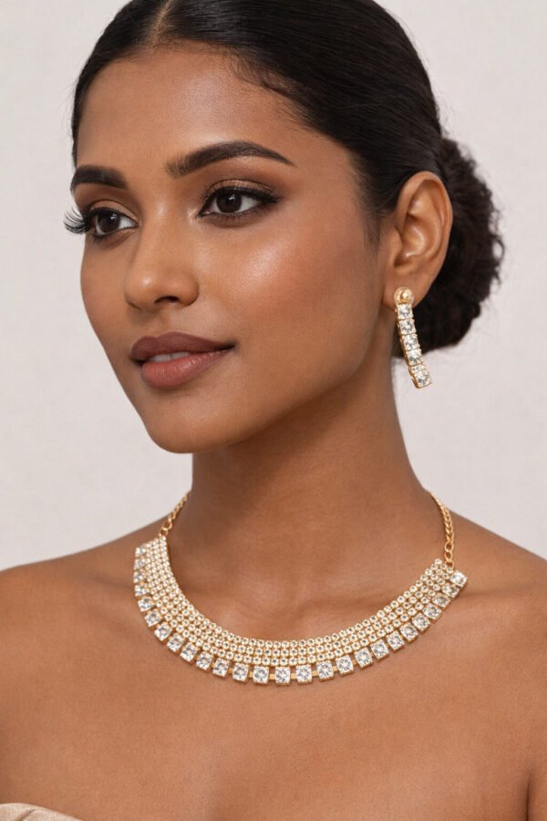 Elegant AD Stone Jewelry Set for Women