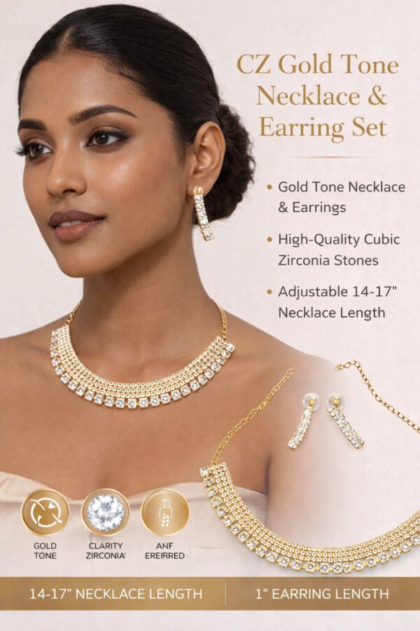 Elegant AD Stone Jewelry Set for Women