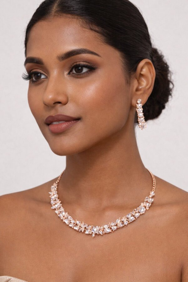 Elegant Rose Gold Jewelry Set for Women – AD Stone