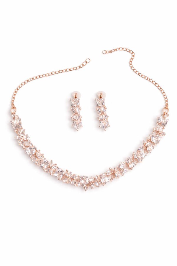 Elegant Rose Gold Jewelry Set for Women – AD Stone