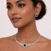 Elegant Green AD Stone Jewelry Set for Women