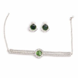 Elegant Green AD Stone Jewelry Set for Women