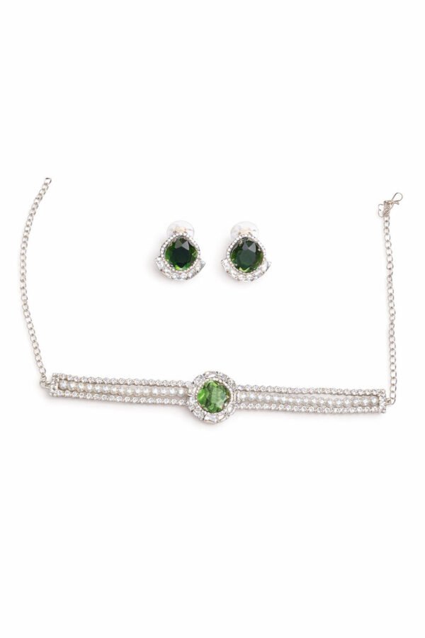 Elegant Green AD Stone Jewelry Set for Women