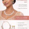 Elegant AD Stone Rose Gold Jewelry Set for Women – Necklace & Earrings