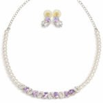 AD Stone Pearl and Amethyst Jewellery Set