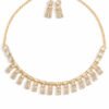 AD Stone Gold-Plated Necklace and Earrings Set for Women