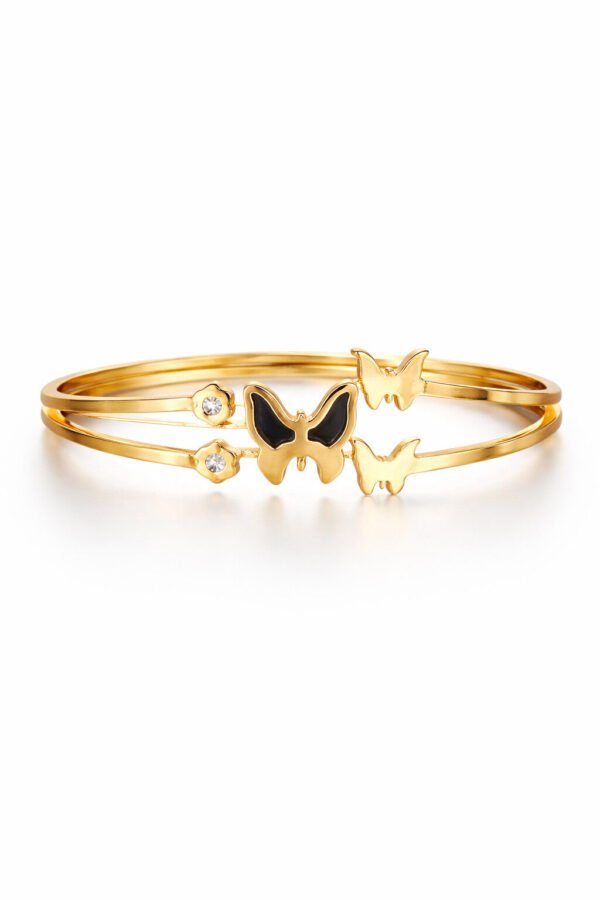 Elegant Gold Butterfly Bangle Bracelet – Anti-Tarnish | Adjustable Women’s Jewelry