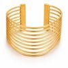 Luxury Gold Cuff Bracelet for Women | Anti-Tarnish Adjustable Cuff