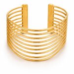 Luxury Gold Cuff Bracelet for Women | Anti-Tarnish Adjustable Cuff