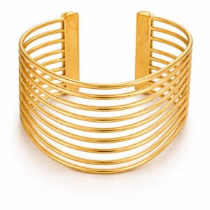 Luxury Gold Cuff Bracelet for Women | Anti-Tarnish Adjustable Cuff