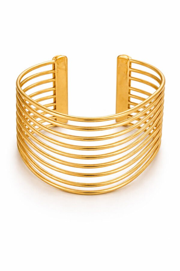 Luxury Gold Cuff Bracelet for Women | Anti-Tarnish Adjustable Cuff