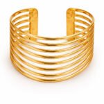 Elegant Gold Cuff Bracelet for Women – Anti-Tarnish Adjustable Open Cuff