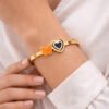 Elegant Gold Butterfly & Heart Bangle for Women – Anti-Tarnish