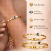 Elegant Gold Evil Eye Bangle for Women – Anti Tarnish Finish
