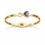 Elegant Gold Evil Eye Bangle for Women – Anti Tarnish Finish
