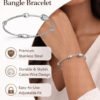 Silver Bangle on Graceful Wrist – Anti Tarnish Daily Wear Bracelet