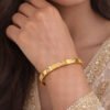Elegant Gold Bangle with Gemstones – Anti Tarnish Bracelet for Women