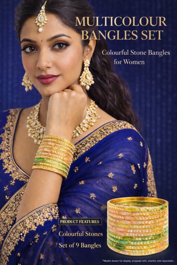 Women Glass Bangles Set – Multicolour Traditional Bangles